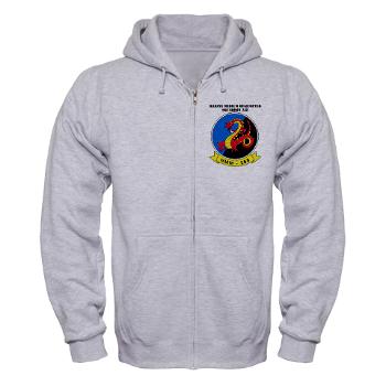 MMHS268 - A01 - 03 - Marine Medium Helicopter Squadron 268 with Text - Zip Hoodie